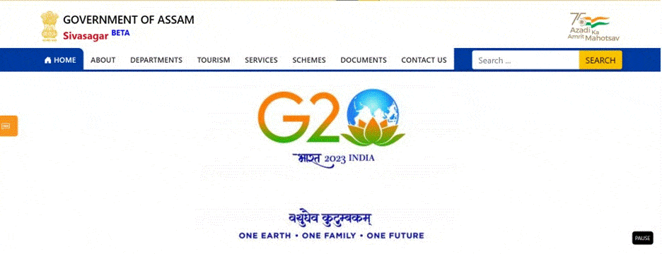 Visit the official website of the Assam Government